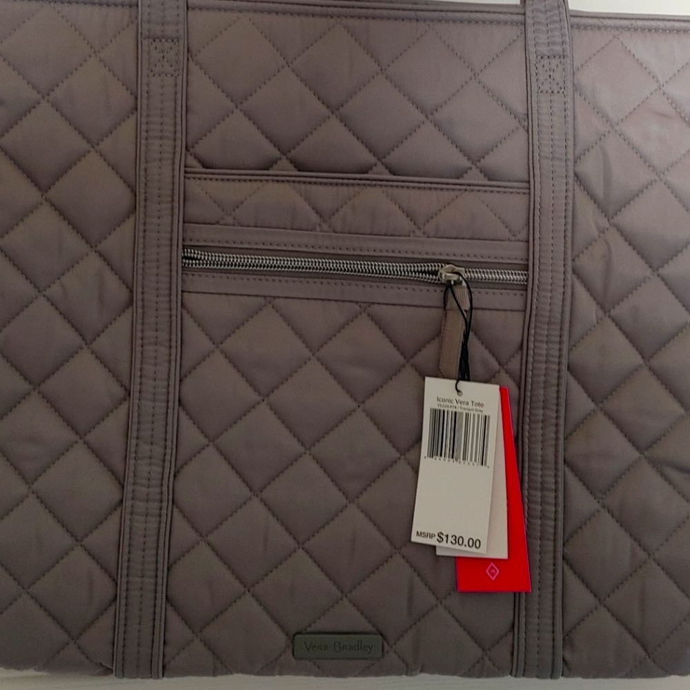 Vera Bradley Tranquil Grey Vera Tote